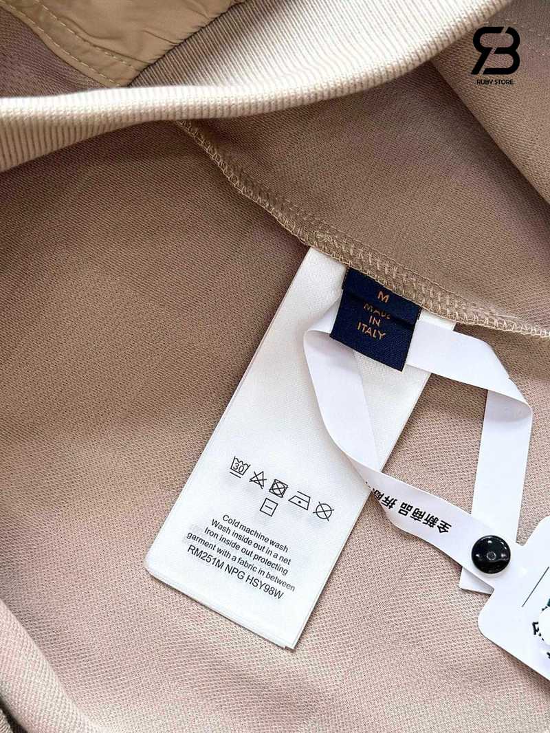 Áo Khoác LV Damier Hybrid Half-Zip Workwear Pullover 1AIMJY Brown chất lượng cao