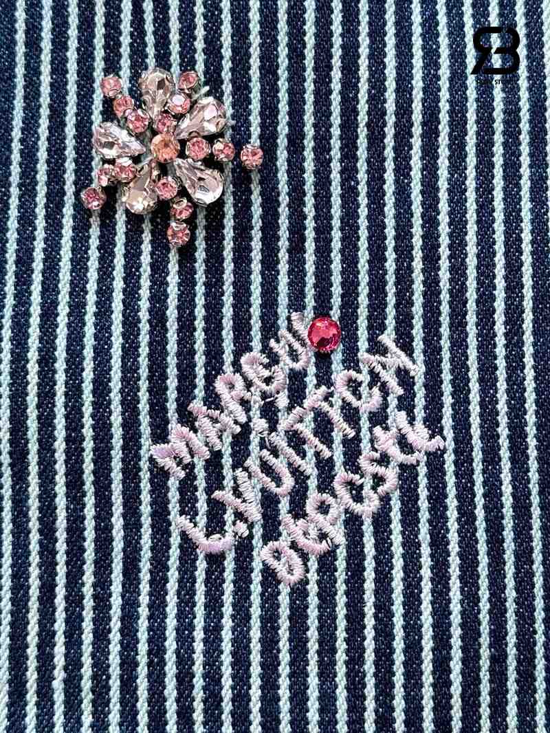 Áo Khoác LV Embellished Workwear Jacket 1AILMI Indigo chất lượng tốt