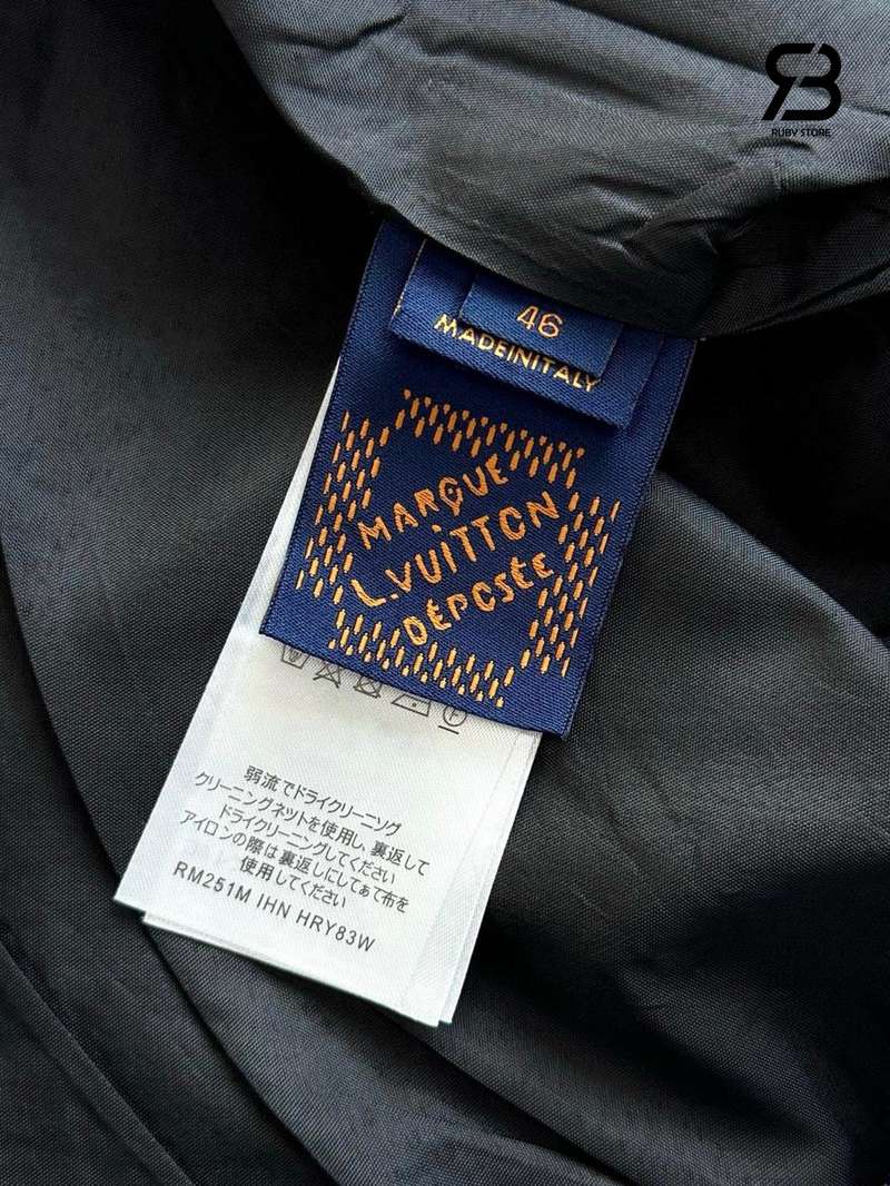 Áo Khoác LV Embellished Workwear Jacket 1AILMI Indigo Best Quality - Chi tiết 7/7