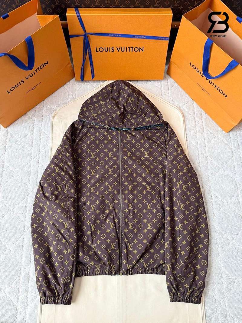 Áo Khoác LV Monogram Reversible Windbreaker Hoodie Monogram Green Camo chất lượng tốt nhất