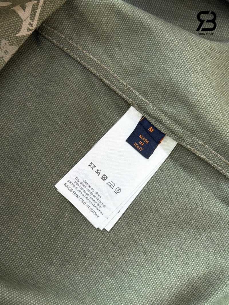 Áo Sơ Mi LV Monogram Workwear Overshirt 1AJC48 Forest Night chất lượng tốt nhất