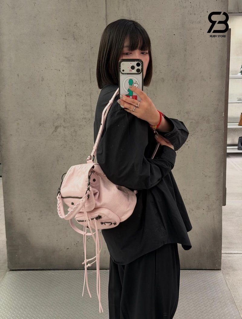 Balo Balenciaga Le City Backpack Mini màu hồng phấn cao cấp