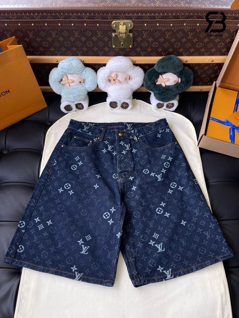 Full Bộ LV Shirts and Shorts Monogram Denim chất lượng tốt nhất