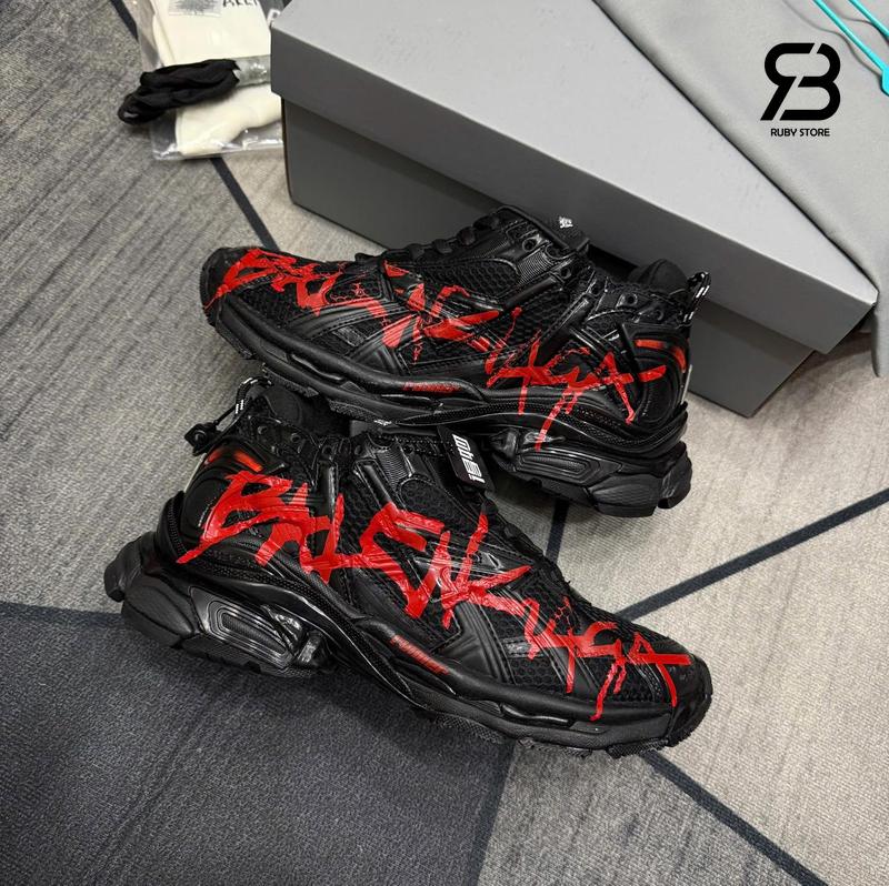 Giày Balenciaga Runner Graffiti Black Red Đen Đỏ Best Quality, thiết kế độc đáo và thời thượng