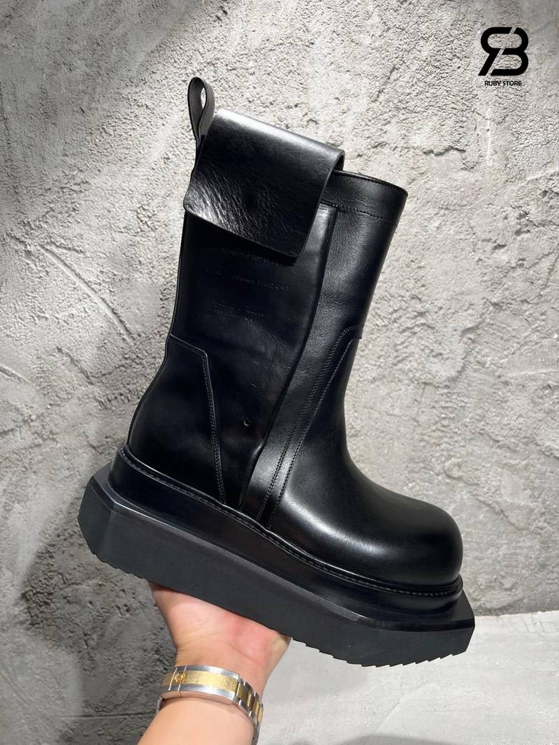 Giày Rick Owens Pull On Fogpocket Cyclops Boot in Black chất lượng cao