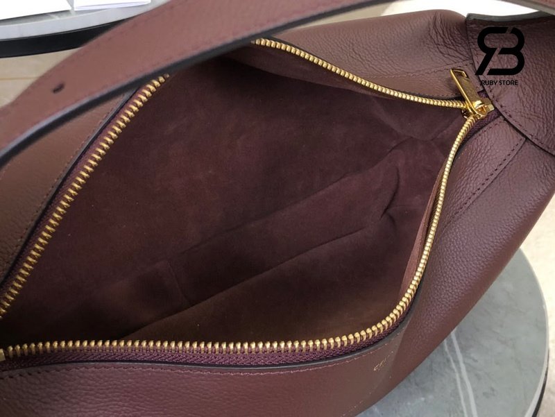 Túi Celine Medium Romy màu burgundy da bò chất lượng cao