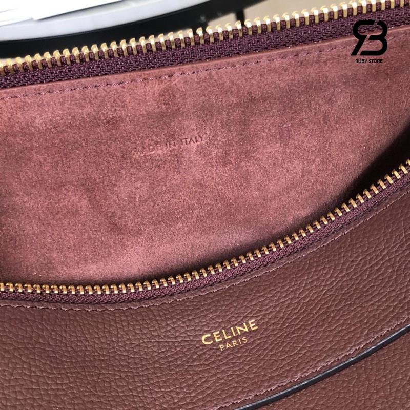 Túi Celine Medium Romy in Burgundy Supple Calfskin chất lượng cao