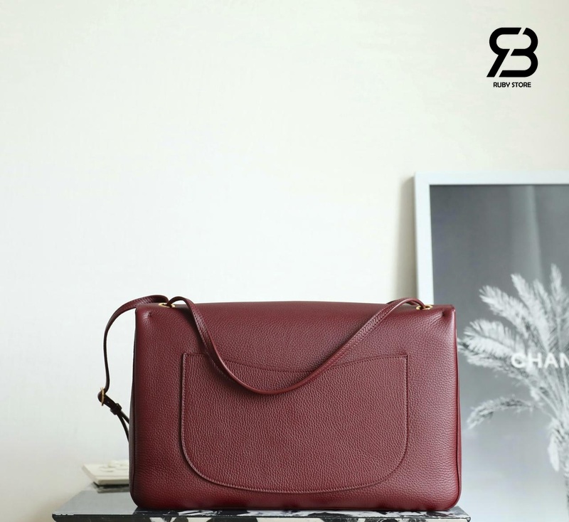 Túi Chanel Maxi Flap Bag Red Màu Đỏ 38CM Best Pháp góc nghiêng chi tiết