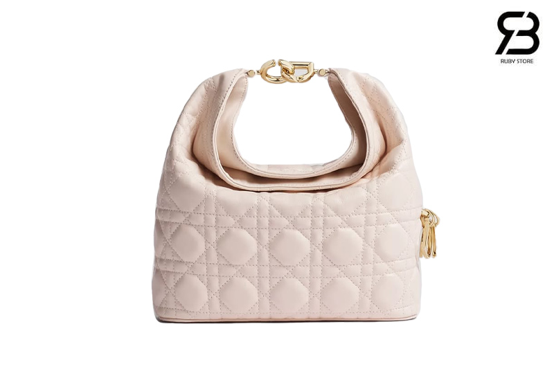 Túi Dior Toujours Hobo Bag Small Ballet Pink Cannage Lambskin Best Ý