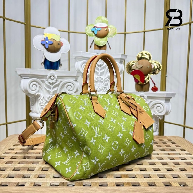Túi LV Speedy P9 Bandoulière 30 Reversible M2A408 Monogram Green Dew sang trọng