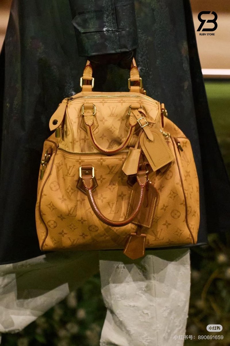 Túi LV Speedy P9 Bandoulière 40 Light Brown Calfskin Best Pháp sang trọng