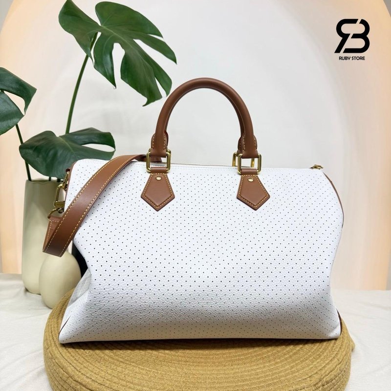 Túi LV Speedy P9 Bandoulière 40 M29330 White Calfskin sang trọng