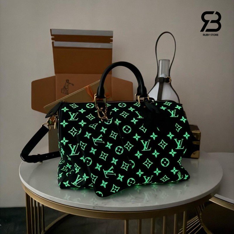Túi LV Speedy P9 Bandoulière 40 M2A709 Monogram Firefly Calfskin cao cấp