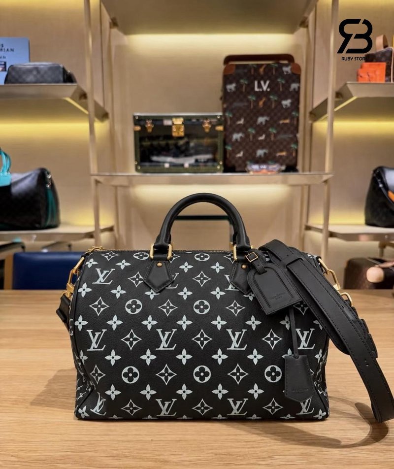 Túi LV Speedy P9 Bandoulière 40 M2A709 Monogram Firefly Calfskin chính hãng