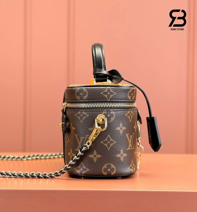 Túi LV Vanity PM Monogram Reverse Canvas M47128 Màu Nâu Best Pháp